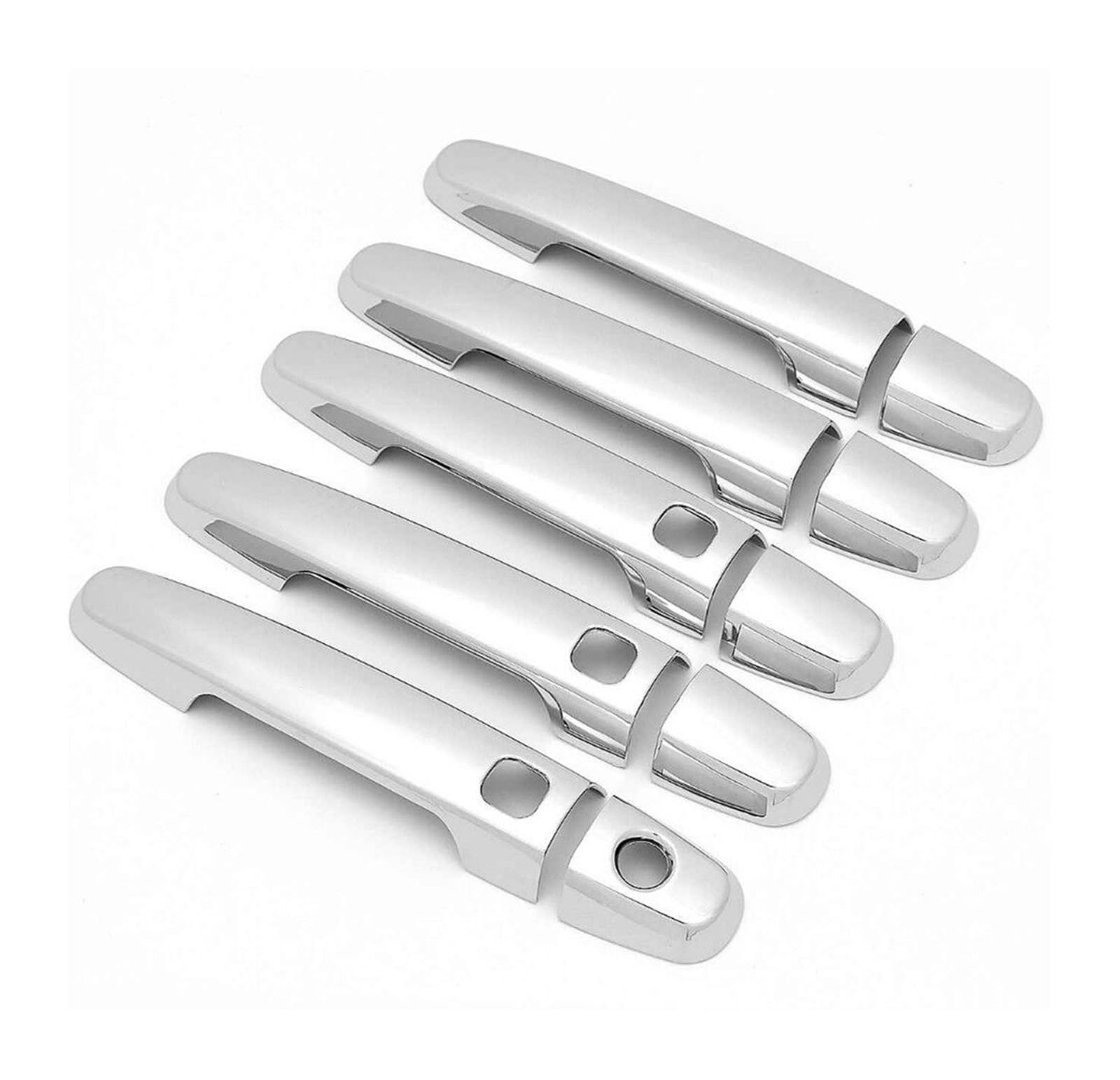 Drezzo Car Exterior Door Handle for Toyota for RAV4 for RAV 4 2006-2013 Gloss Black Chrome Car Door Handle Covers(3 Buttons 2)