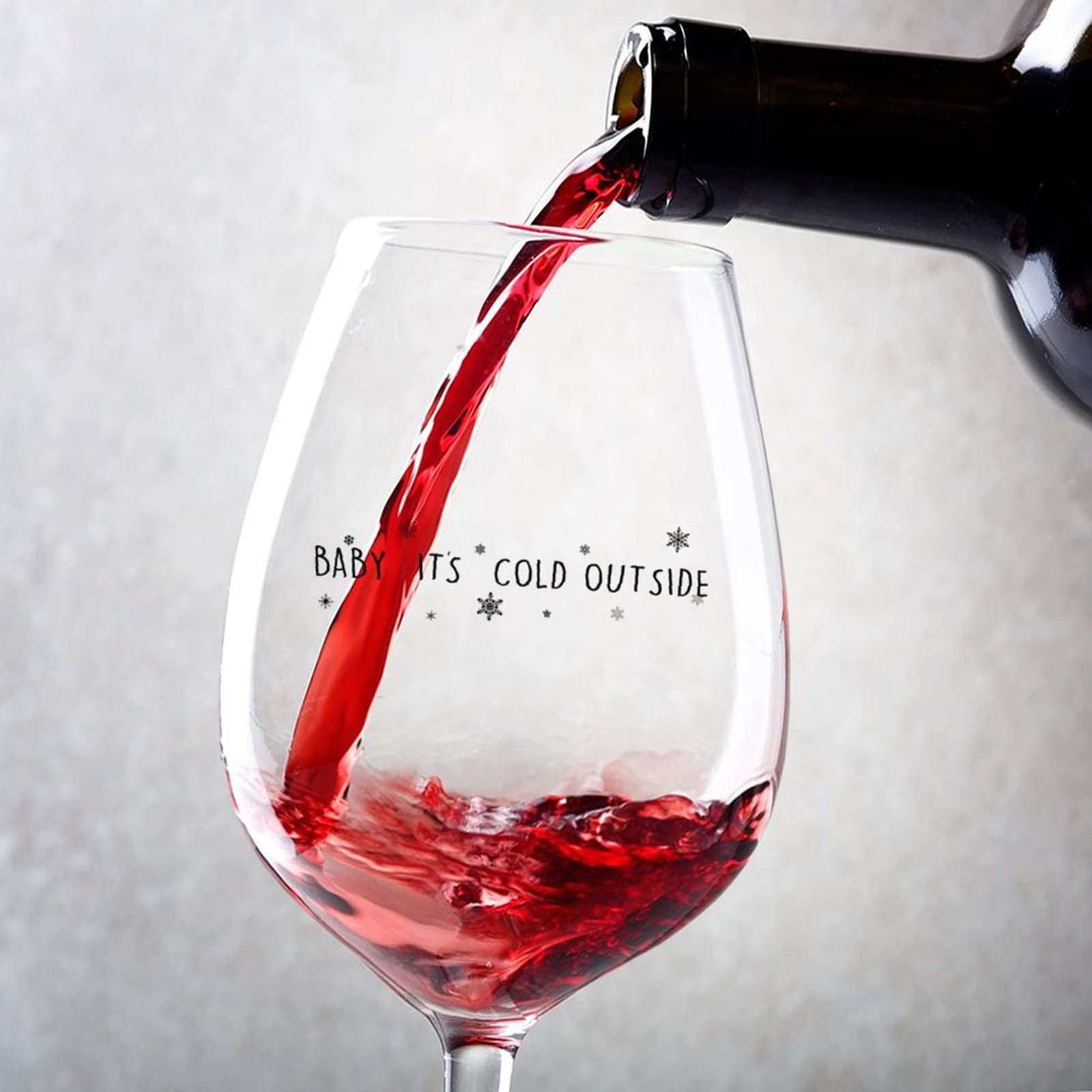 Verres à vin rouge 325ml lot de 2 Baby It's Cold Outside transparents