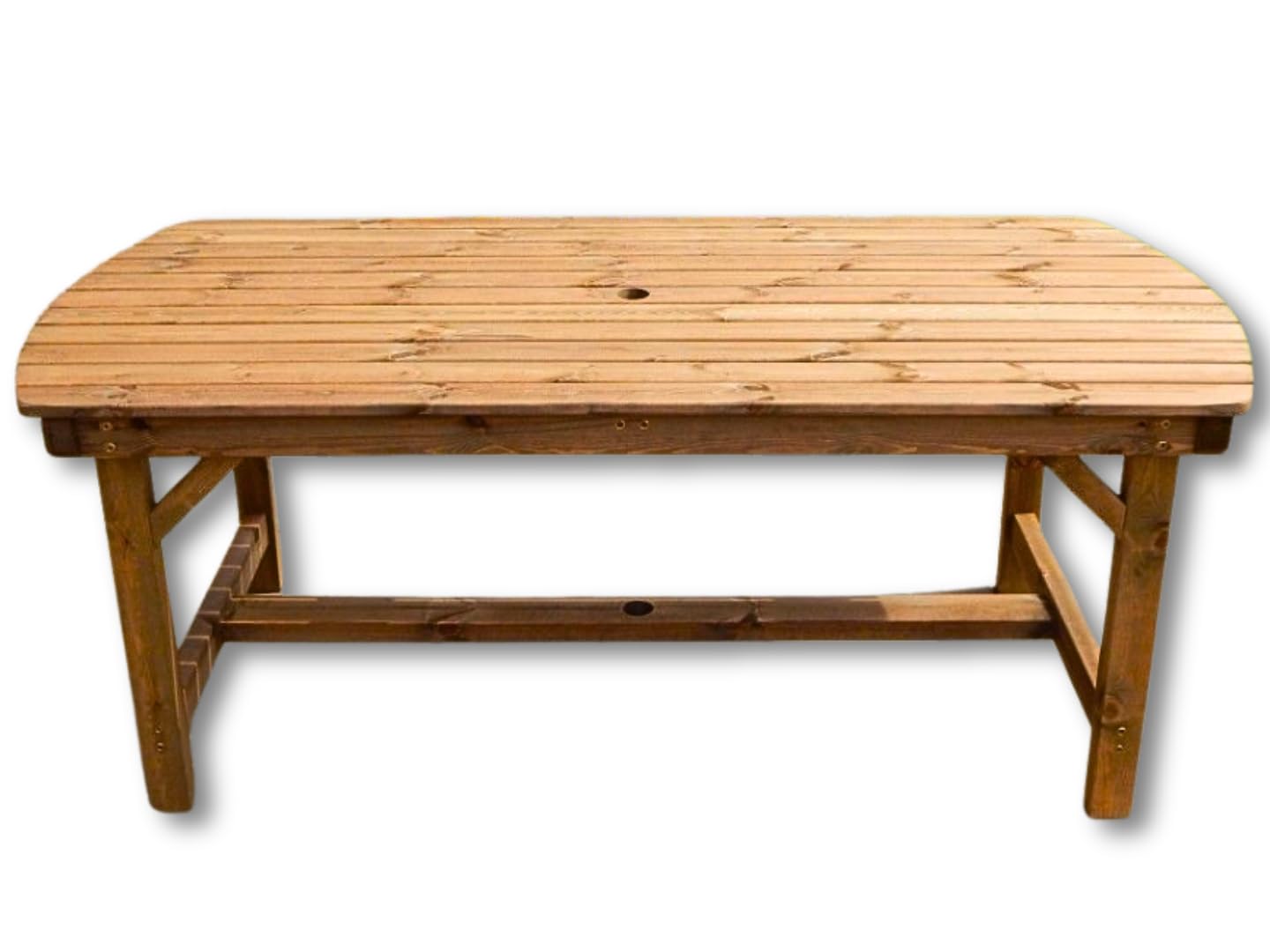 6FT Wooden Garden Table – Solid Redwood Outdoor Dining Furniture, Weather-Resistant Patio Table, Fully Assembled for Easy Delivery