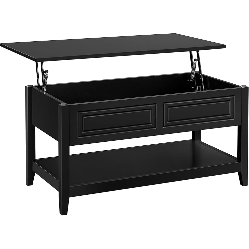 15/mo Finance Yaheetech Black Coffee Table, Modern Lift Top Coffee
