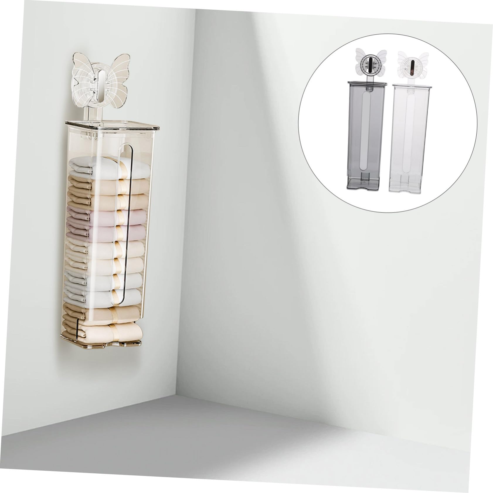 2stücke Wandmontierter Kleiderschrank - Aufbewahrungs - Organizer Hängender Aufbewahrungsbehälter Für Socken Wand - Socken - Organizer Organisationsregal Fürs Schlafzimmer