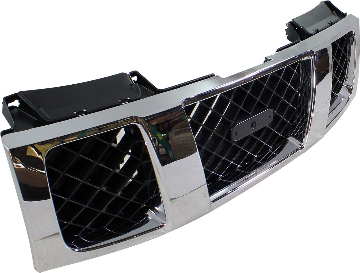 Garage-Pro Grille Assembly Compatible with NISSAN ARMADA 2005-2007/TITAN 2004-2007 Chrome Shell/Painted-Black Insert