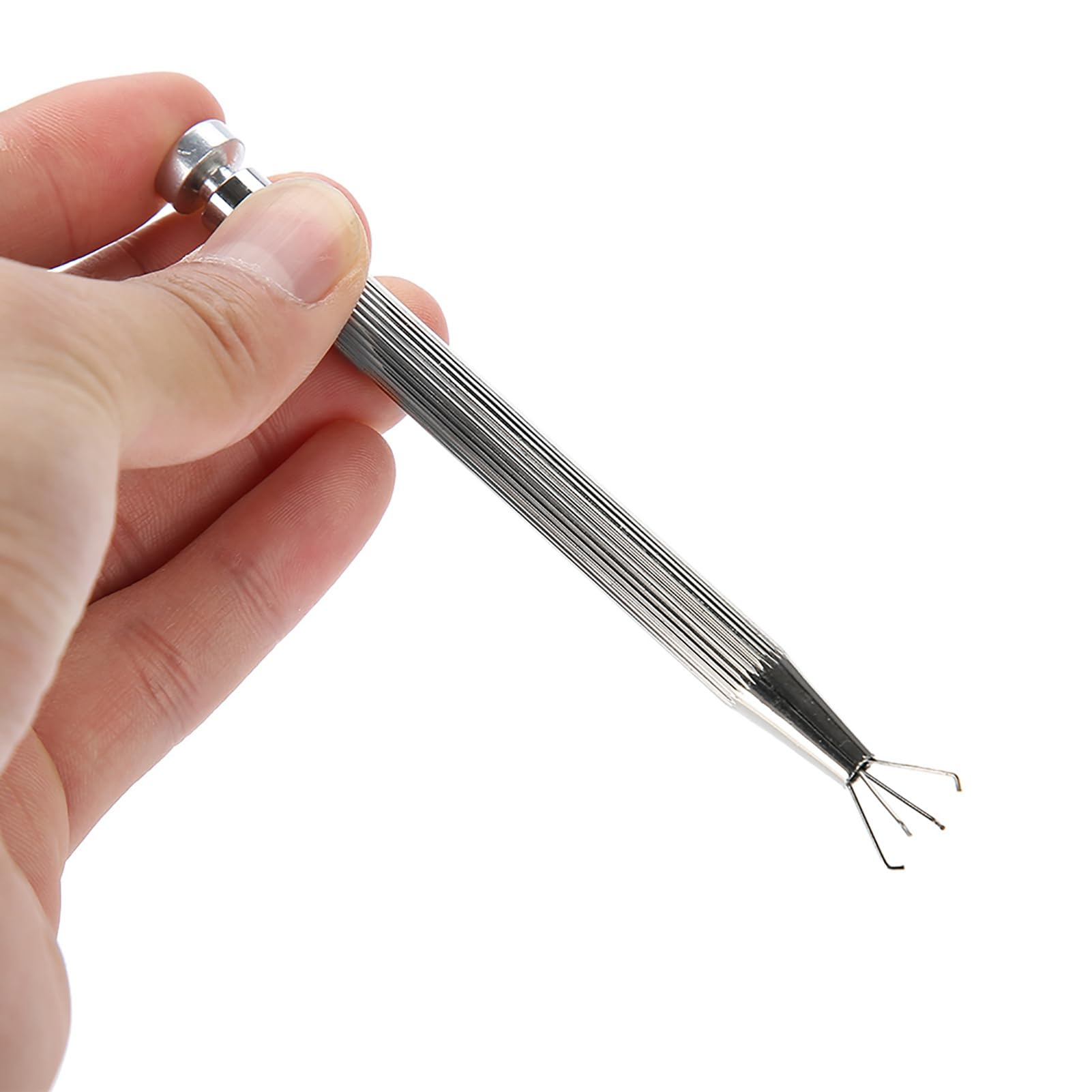 4 Pinnen Kraal Houder, 2 Stuks Legering Sieraden Pincet met 4 Klauwen Sieraden Kraal Grijpen Pick-up Tool Diamant Edelstenen Prong Catcher en Grabber Sieraden Maken Tool Body Piercing Accessoire