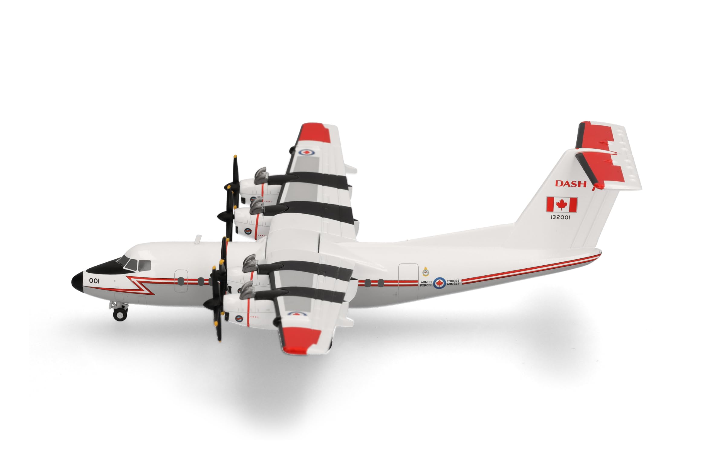 Herpa modellino aereo Canadian Armed Forces De Havilland Canada CC-132 (DHC-7), Germania, miniatura in scala 1:200, oggetto da collezione, modello di aereo con supporto, metallo