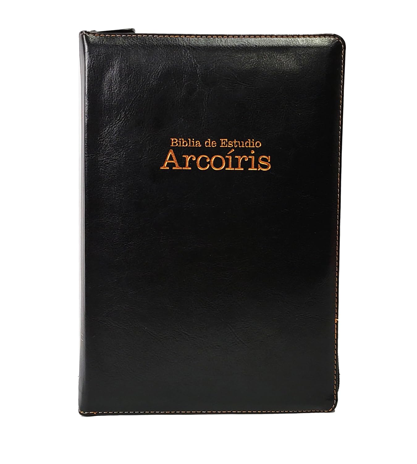 Biblia de Estudio Arco Iris Reina Valera 1960 con cierre, Indice, simil piel, colore nero estuche de lujo para proteccion
