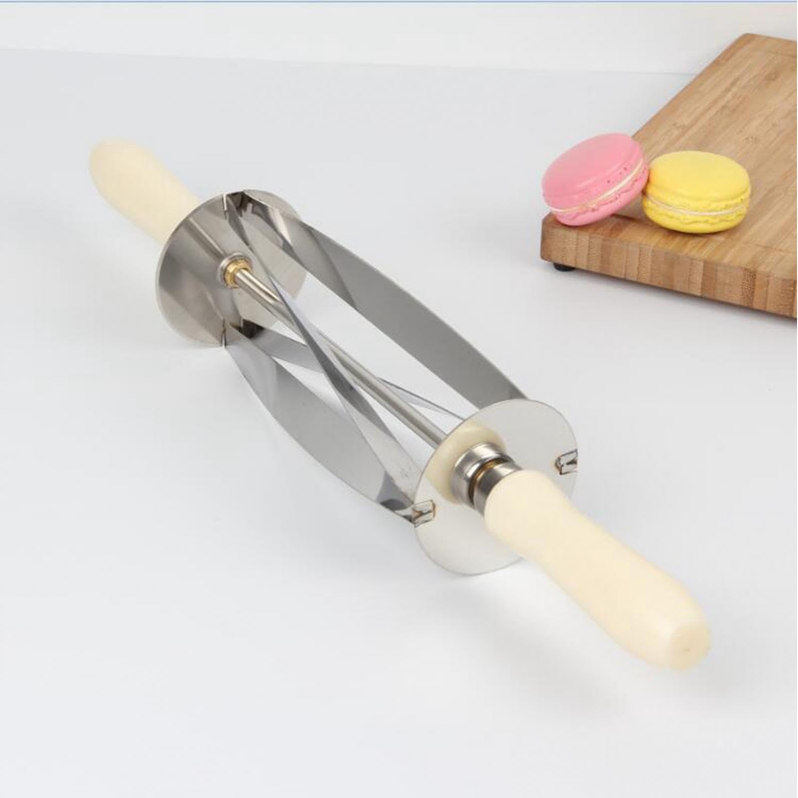 Croissant Cutter, Edelstahl Teigschneider zum Backen von frischem Gebäck, einheitlicher Brotroller für den Heimgebrauch, unverzichtbares Küchenwerkzeug für perfekt geformte Croissants