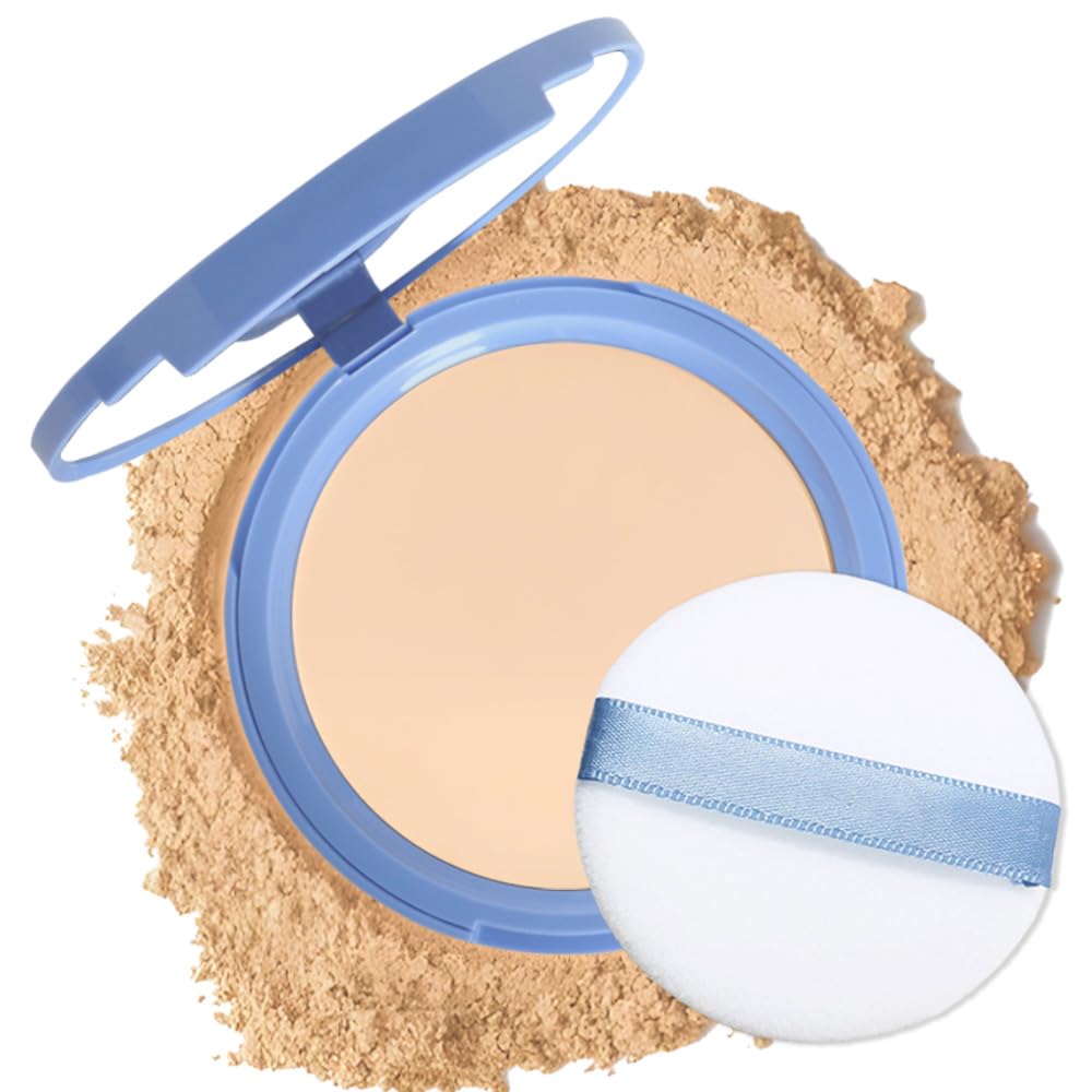 FeiCuiYun Oil Control Matte Perfection Face Powder Compact For Women, Matte Smooth Flawless Setting Powder Makeup, Polvo Compacto De Maquillaje, Waterproof Long Lasting, 0.35Oz (02 Natural Beige) 02#Natural Beige