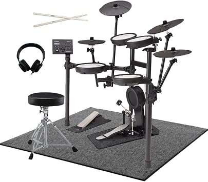 Roland TD Series #1 Popular Accessory Full Options Set TD-07KV, 3 Cymbal Roland V-Drums Electronic Drum Set