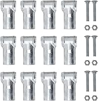 Vista 11 de VIVIDA Abrazaderas de riel de extremo de 1-5/8 pulgadas, accesorios de valla de enlace de cadena, conector de panel T para tubo de diámetro exterior