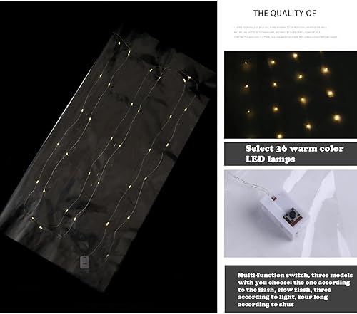 Miniatura 8 de 10 piezas de papel de regalo de flores luminosas LED, 3 modos de iluminación, suministros de ramo de floristería, regalo del día de la madre,