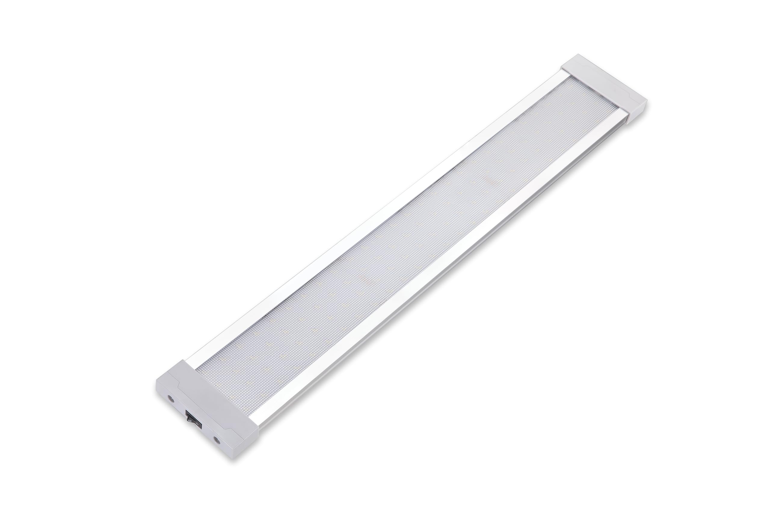 Raycharm RV Boat Under-Cabinet Ceiling Interior LED Light Fixture 26.0" x 3.9", 6000K Cool-White Even Diffused Beam, High Light-Output Low Ampere Draw