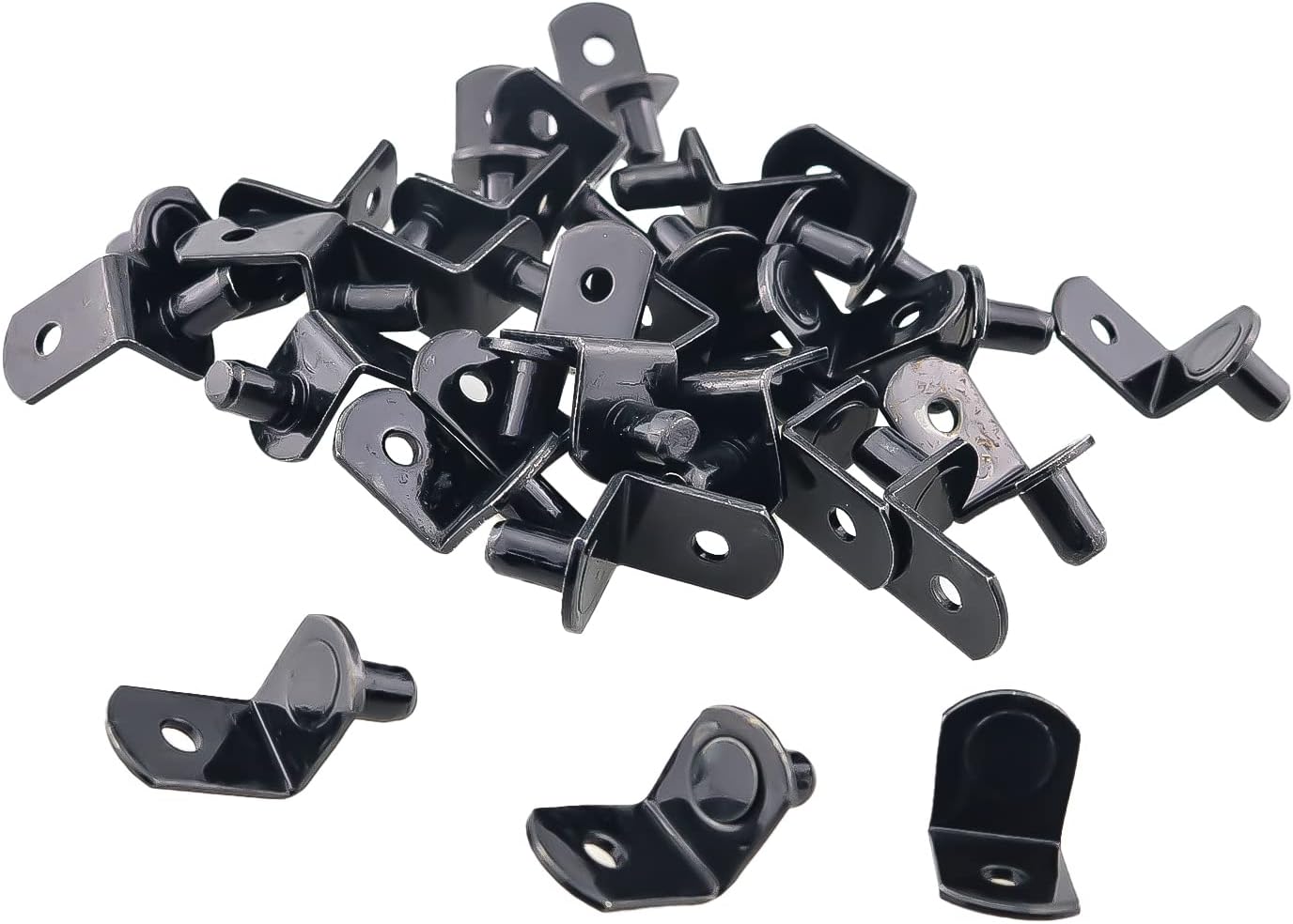 ZZHXSM 30pcs 1/4 Inch LShaped Shelf Support Pegs Black