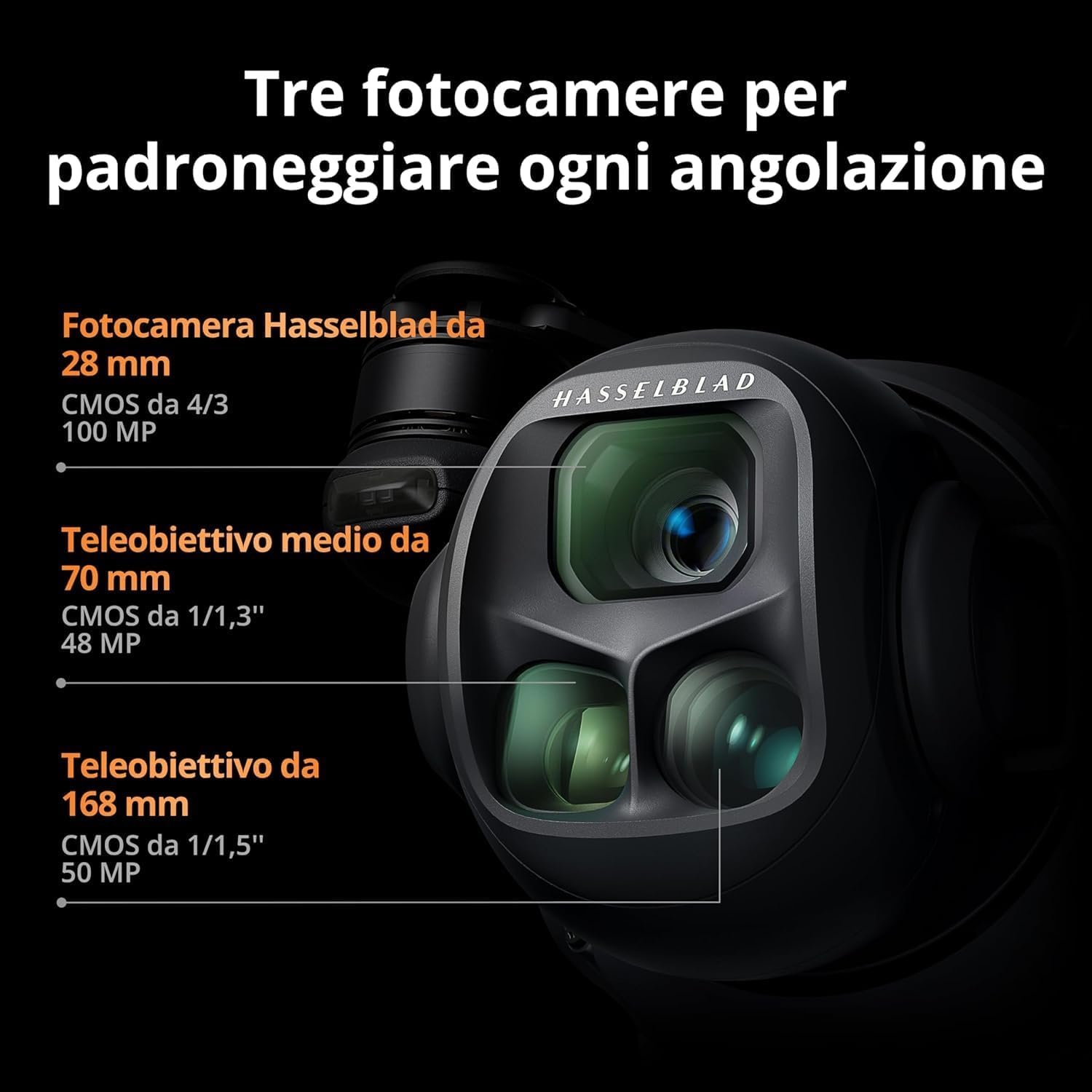 DJI Mavic 4 Pro con DJI RC 2, drone di punta con tripla fotocamera | Fotocamera Hasselblad da 100 MP con CMOS 4/3, drone per professionisti, trasmissione video a 30 km, volo fino a 51 minuti