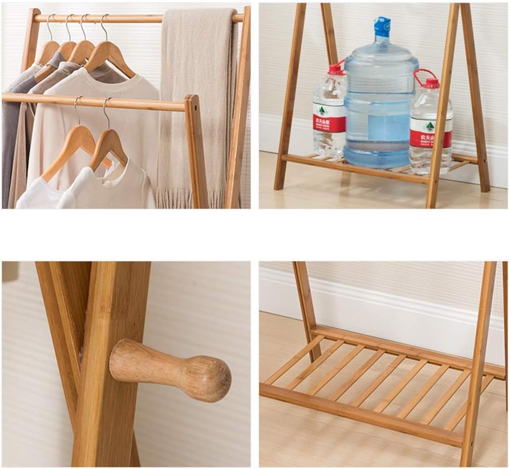 Storage Rack Coat Rack Clothing and Clothing Rack Coat Rack Storage Rack Storage Rack Unit Entrance Rack Storage Shoe Rack and Clothes Wood Products (Wood Color) Shoe Rack
