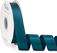 Vista 54 de Ribbli - Cinta de satén burdeos de doble cara, 1 pulgada x 50 yardas - Cinta burdeos oscuro de satén para envoltura de regalos, manualidades