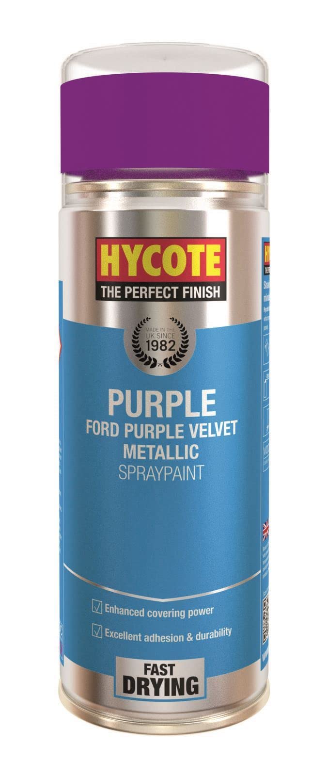 Motor World Transparent Hycote Spray Paint Purple Velvet Metallic 400Ml (Pack Of 3)