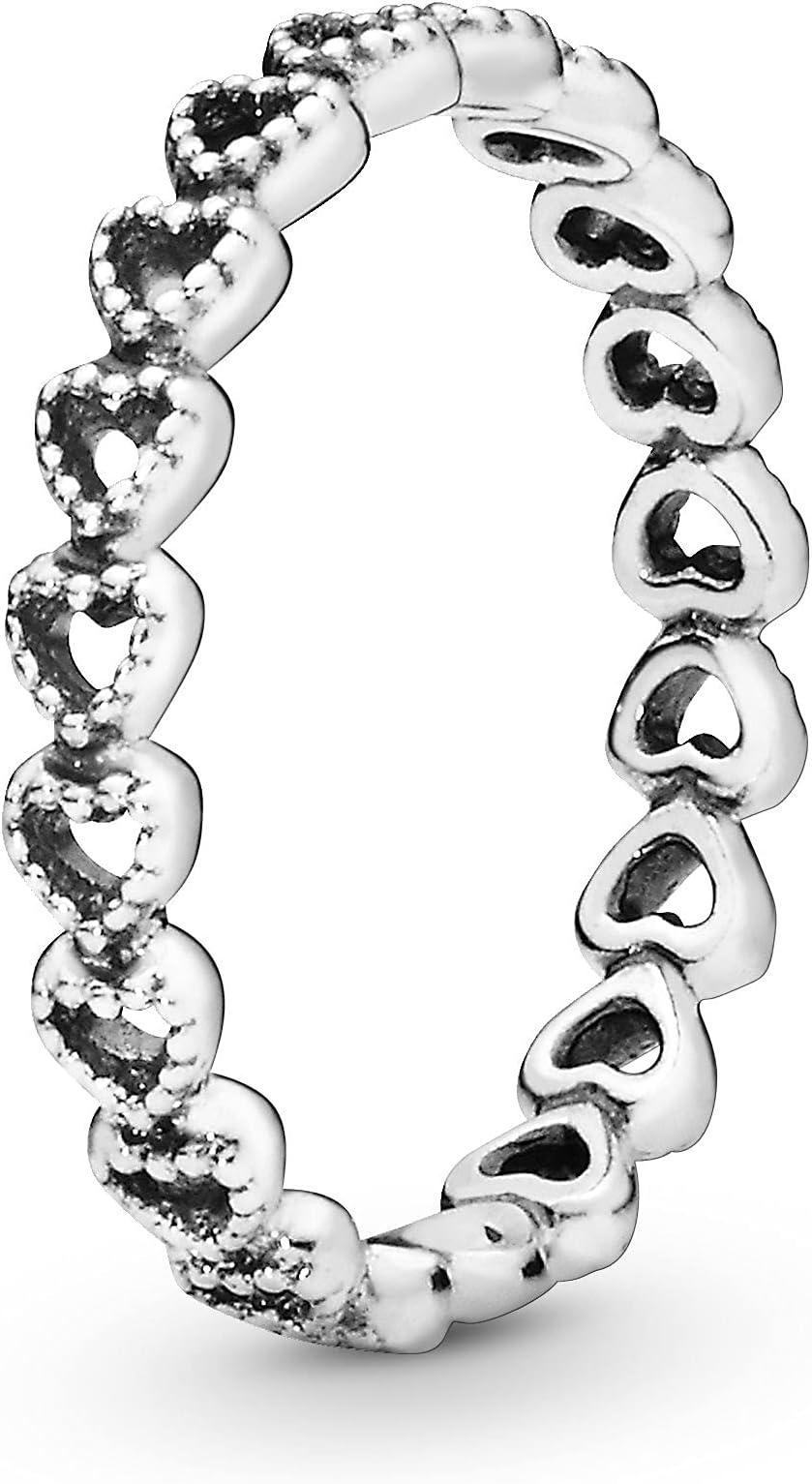 Linked Love Ring, Sterling Silver, Size 7