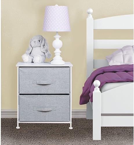 Miniatura 2 de mDesign - Mesita de noche con 2 cajones estilo torre