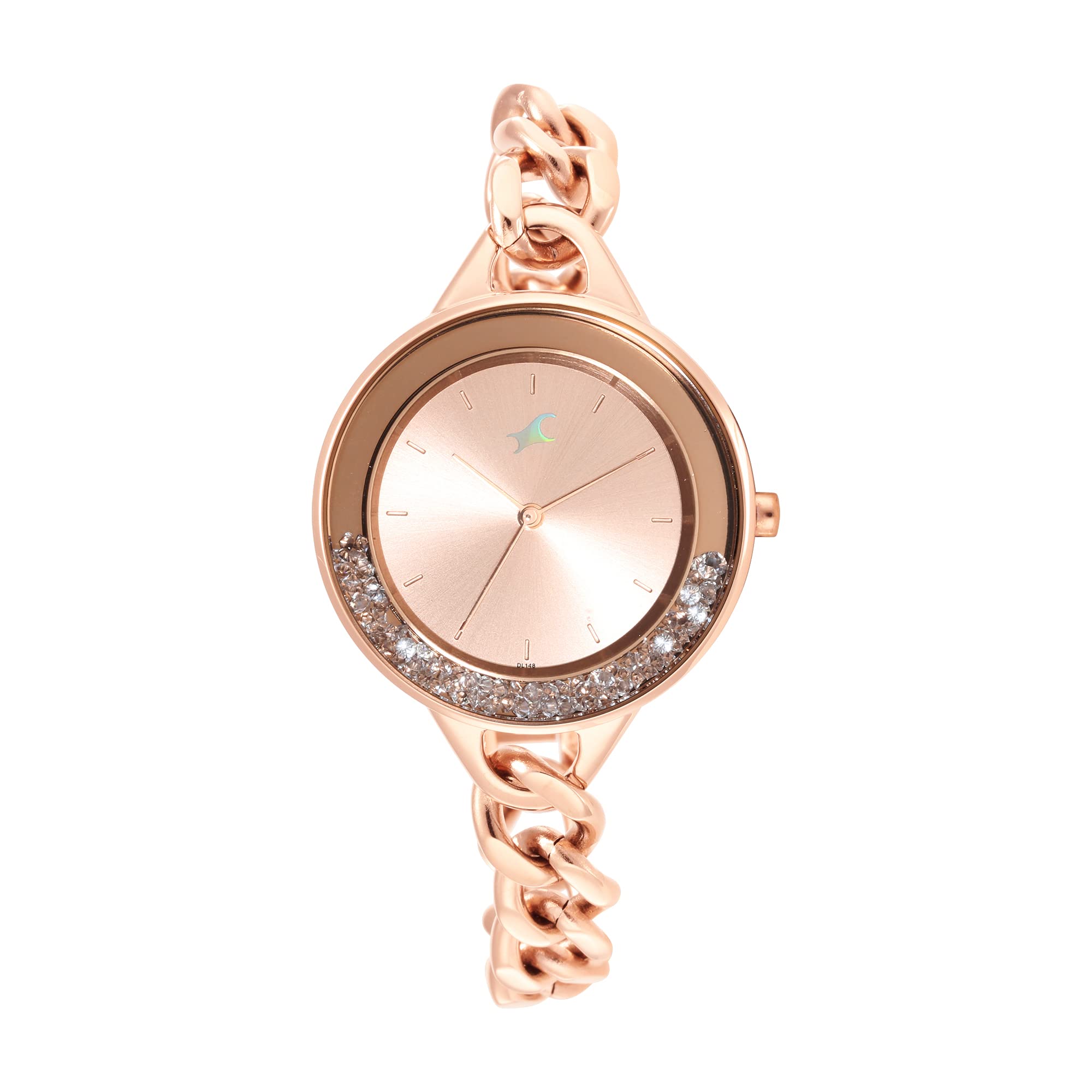 Fastrack Stainless Steel Glitch Analog Rose Gold Dial Womens Watch-68026Wm01 (B09J12746Z) Amazon Price History, Amazon Price Tracker