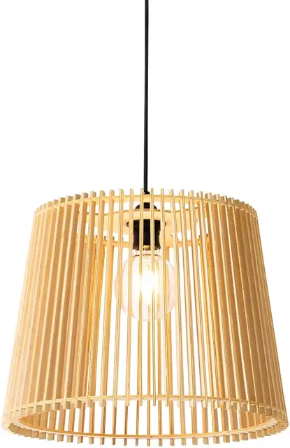 Qazqa Jayla Vintage Holz Pendelleuchte Außen - Landhaus Lampe IP44