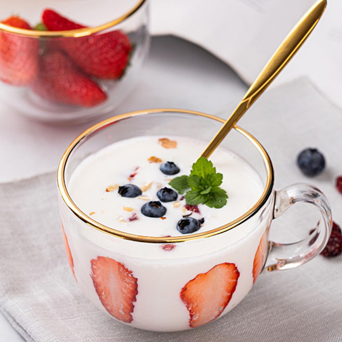 NUOBESTY 3pezzi Tazza Da Bevanda in Vetro Trasparente Manico Per Colazione Bicchieri Per Bevande Calde e Latte Per Uso Domestico