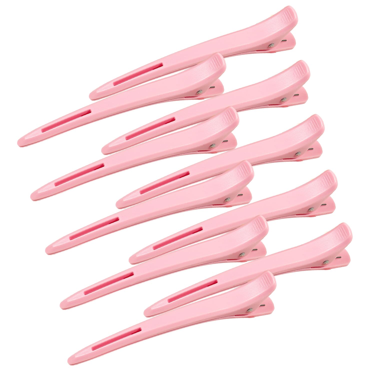 12 Entenschnabel-Clips Mit Silikonband – Rutschfeste Haarspangen Für Friseur & Styling