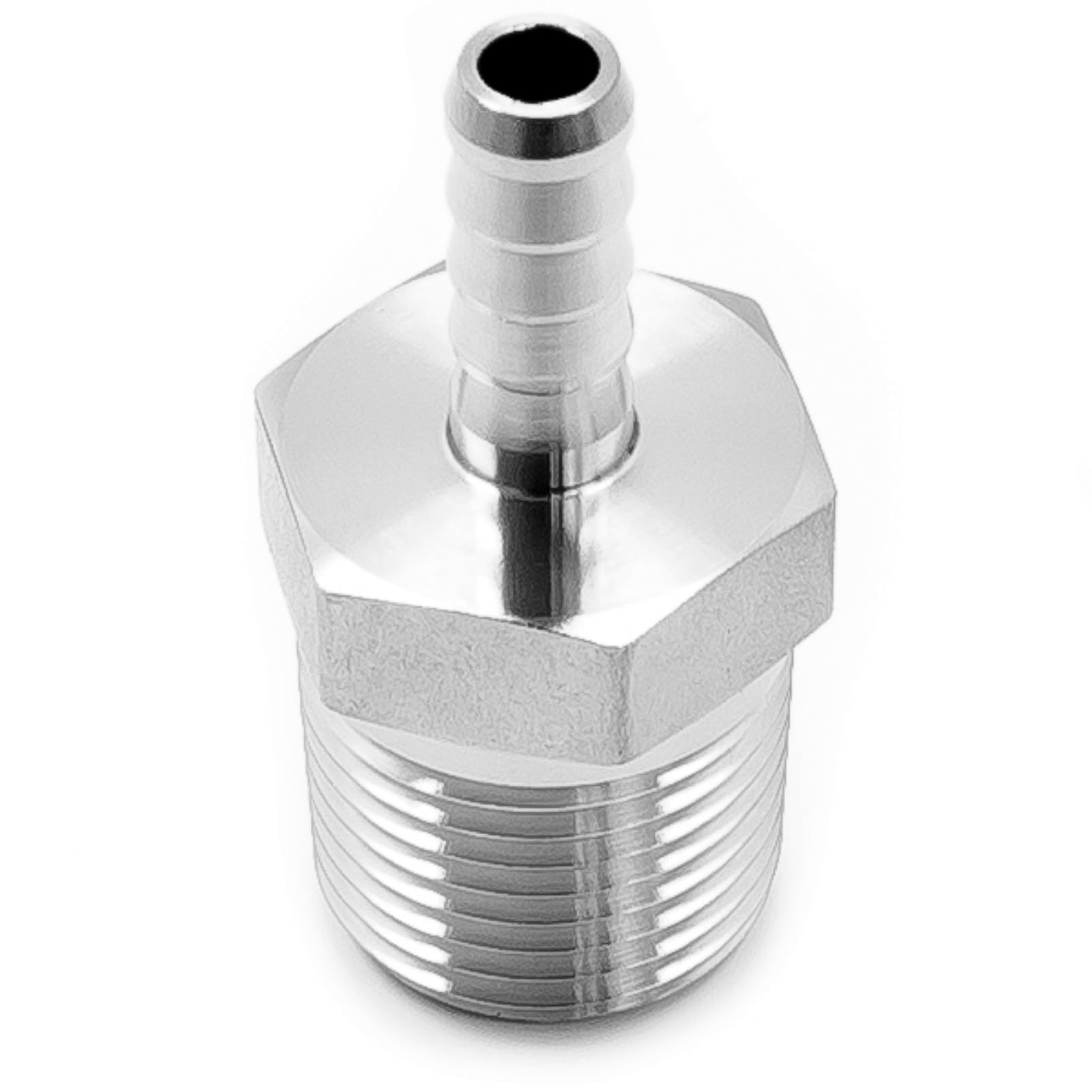 4 szt. Króciec do węża 3/8 cala na męski adapter NPT 3/8 cala — prosta złączka próżniowa, stal nierdzewna 304(1/2inch Male NPT-1/2inch Hose)