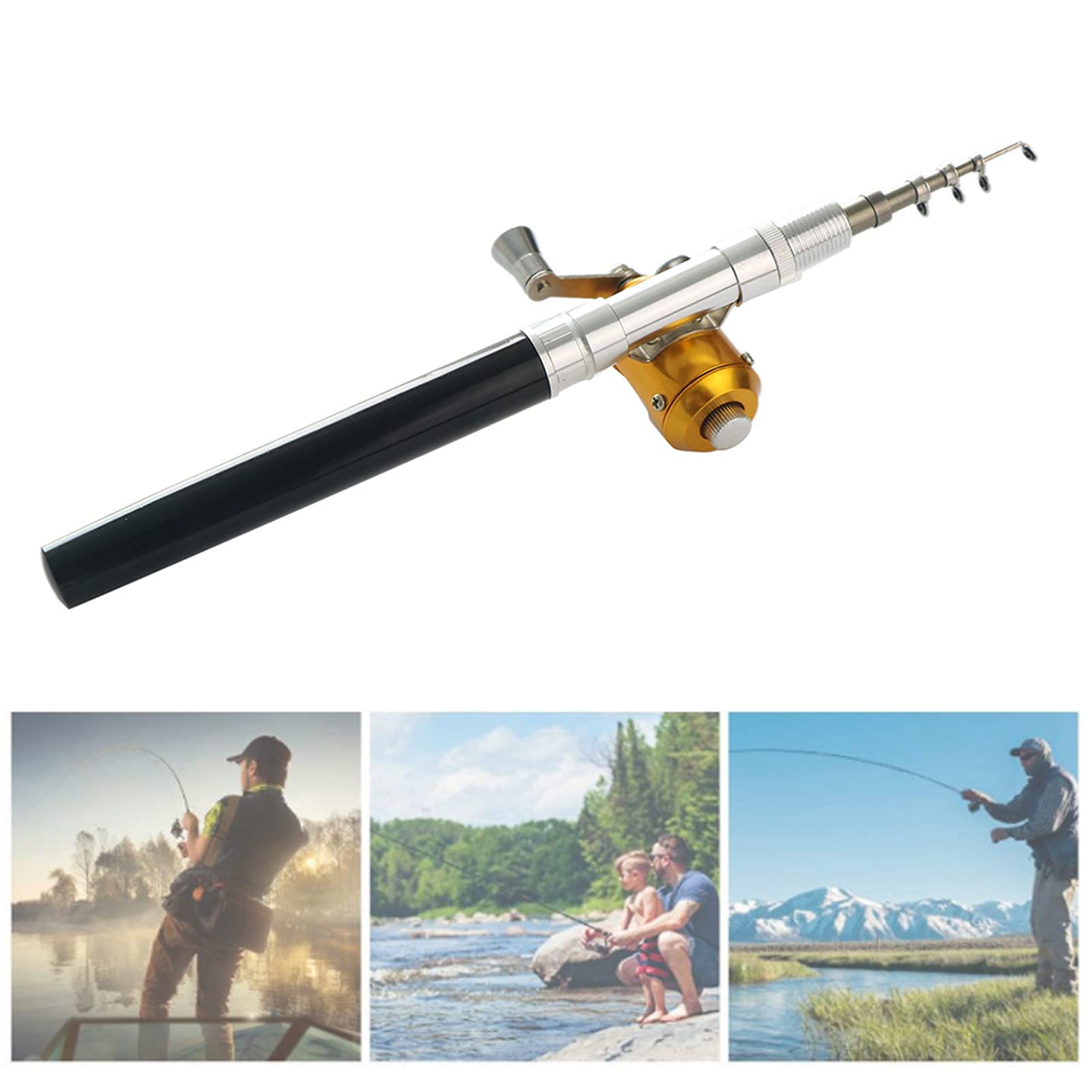 Survival Pole 2in1 Portable Pocket Fishing Rod Reel Telescopic