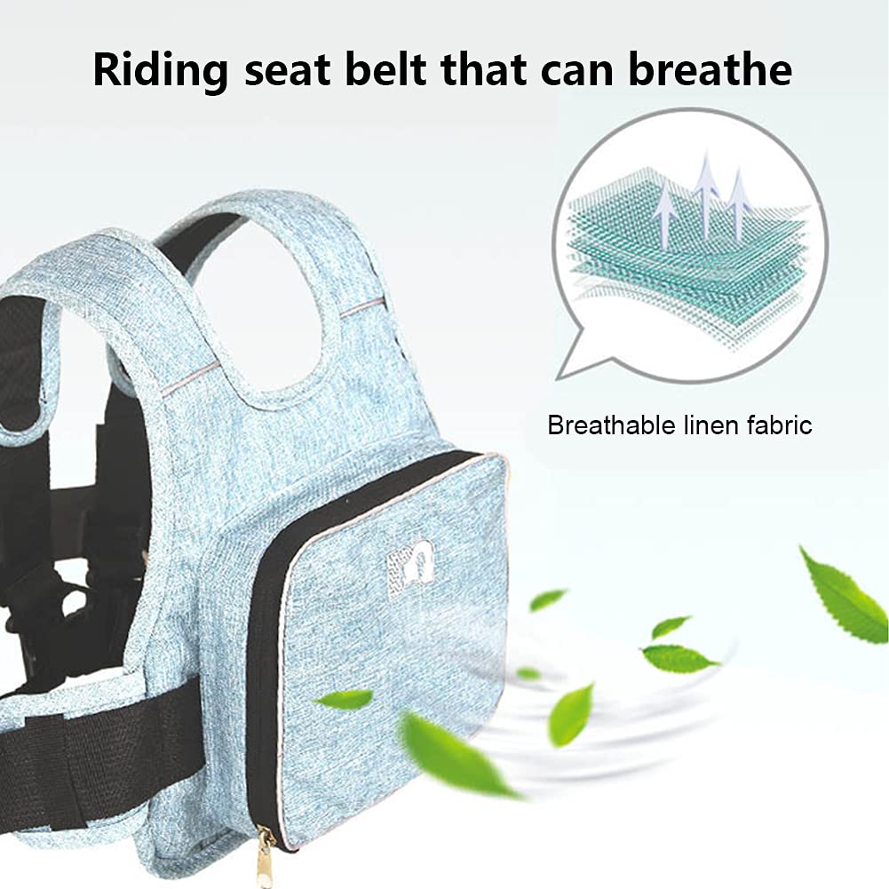 DOOK Child Motorcycle Safety Harness, with Reflective Strips Drop-Proof Baby Protection Belt Backpack Carrier Harness - Image 2