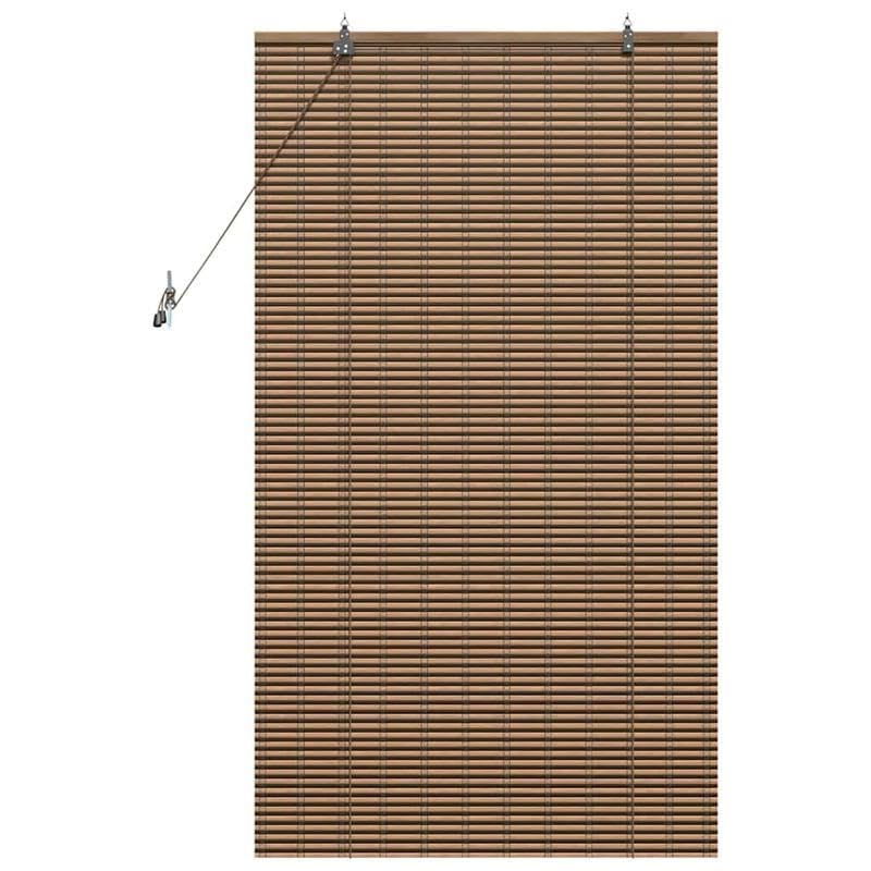 Persiana para ventana de bambú, 90 x 160 cm, diseño geométrico en marrón, protección visual natural para ventanas, respetuosa con el medio ambiente y duradera