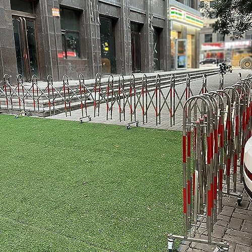 Barrière de circulation extensible grise mobile avec roues pour la sécurité