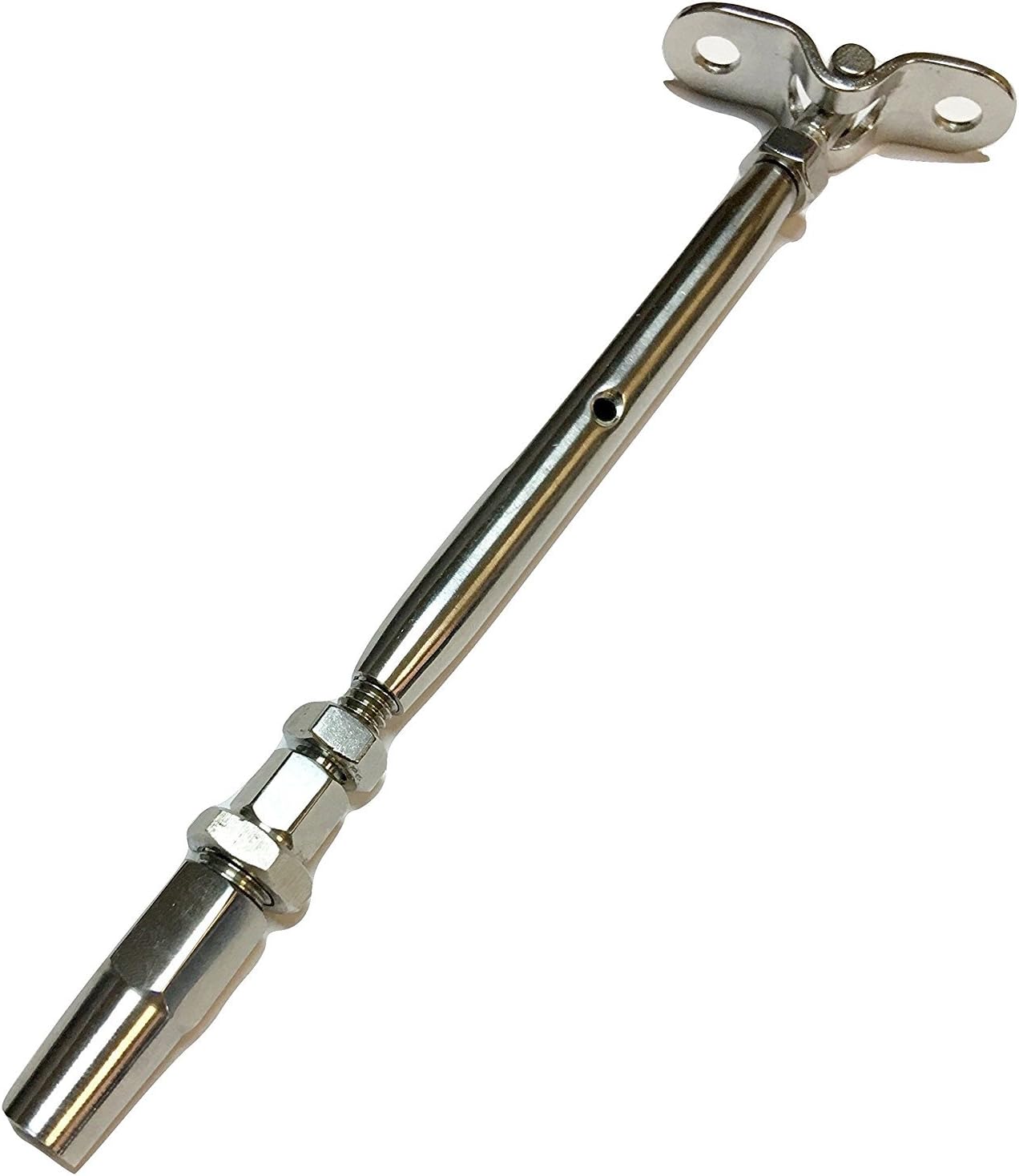 Swageless Surface Mount Cable Turnbuckle Tensioner 2 Barrel for 1/8 Cable