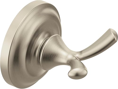Moen Madison Collection BP6903BN - Gancho doble para bata o toalla, níquel cepillado