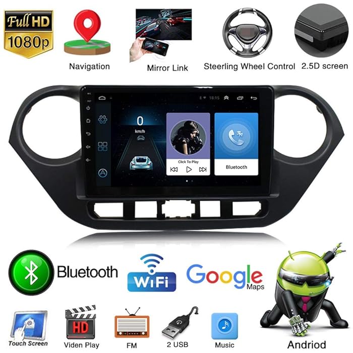 Buy XZZTX 10 Inch Car Stereo Touch Screen GPS Navigation Head Unit for