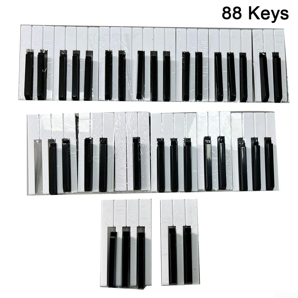 Klaviertasten-Set, 52/36/88 Klaviertasten, weiß, schwarz, Keytops, Ersatz-Tuning, Reparatur, Wartungswerkzeug, Klavierzubehör (88)