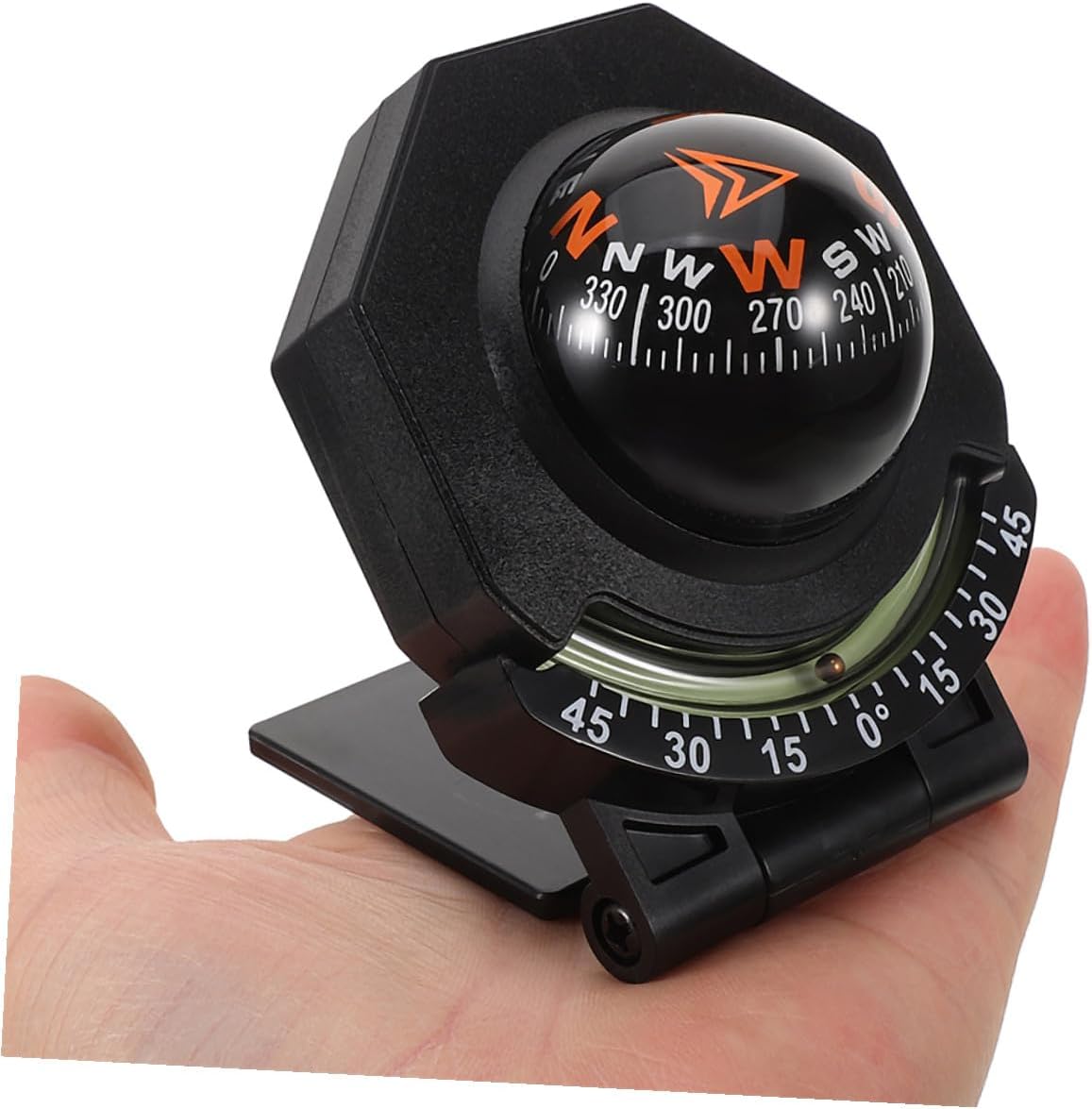 2pcs Car Compass with Inclinometer Ball Dashboard Mount, High Precision Auto Vehicle Mount Compass for Navigation and Slope Measurement