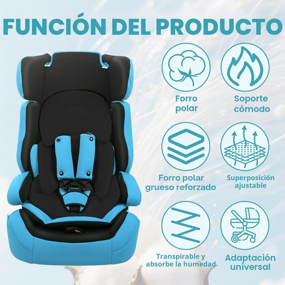 Reductor de asiento para bebé, asiento para recién nacido, cojín para asiento de coche, cojín para asiento de bebé, cojín para asiento de bebé, cojín suave para asiento de bebé, color negro