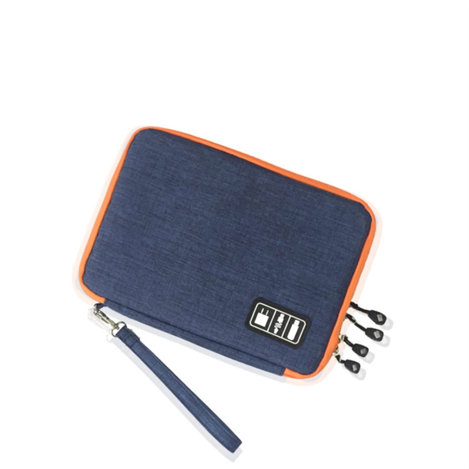 Uporządkowany magazyn 2 warstwy Podróże Akcesoria elektroniczne Organizator Torba Podróżuj Gadżet Carry Torba Perfect Size Fit do podkładki (Color : Blue, Size : L)