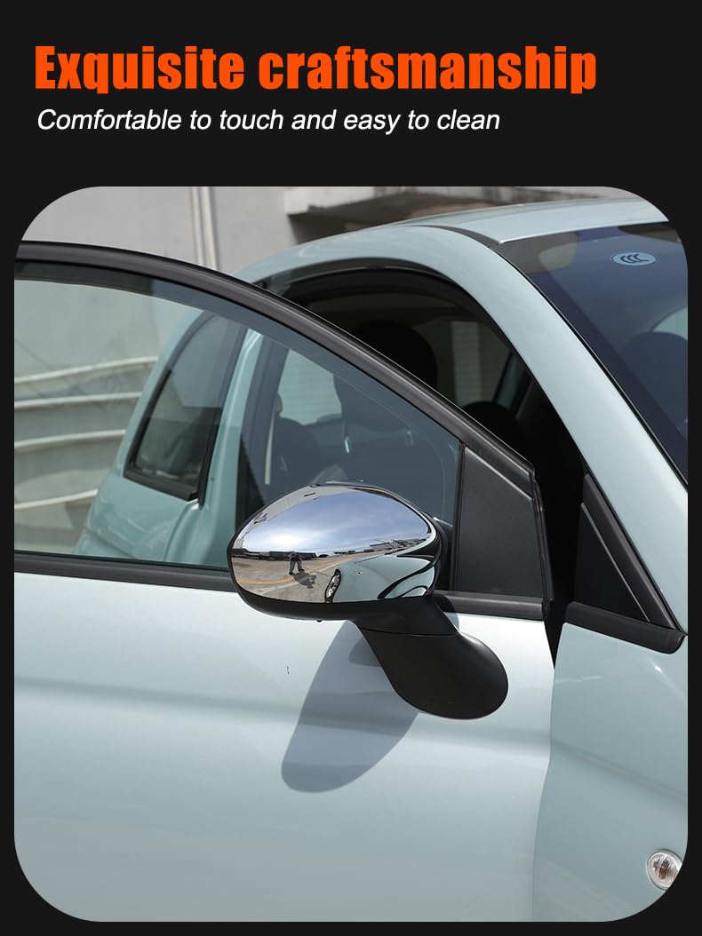 Coque de rétroviseur de voiture - Convient pour Fi@at 500 2016-2025 - Accessoire extérieur - Brillant