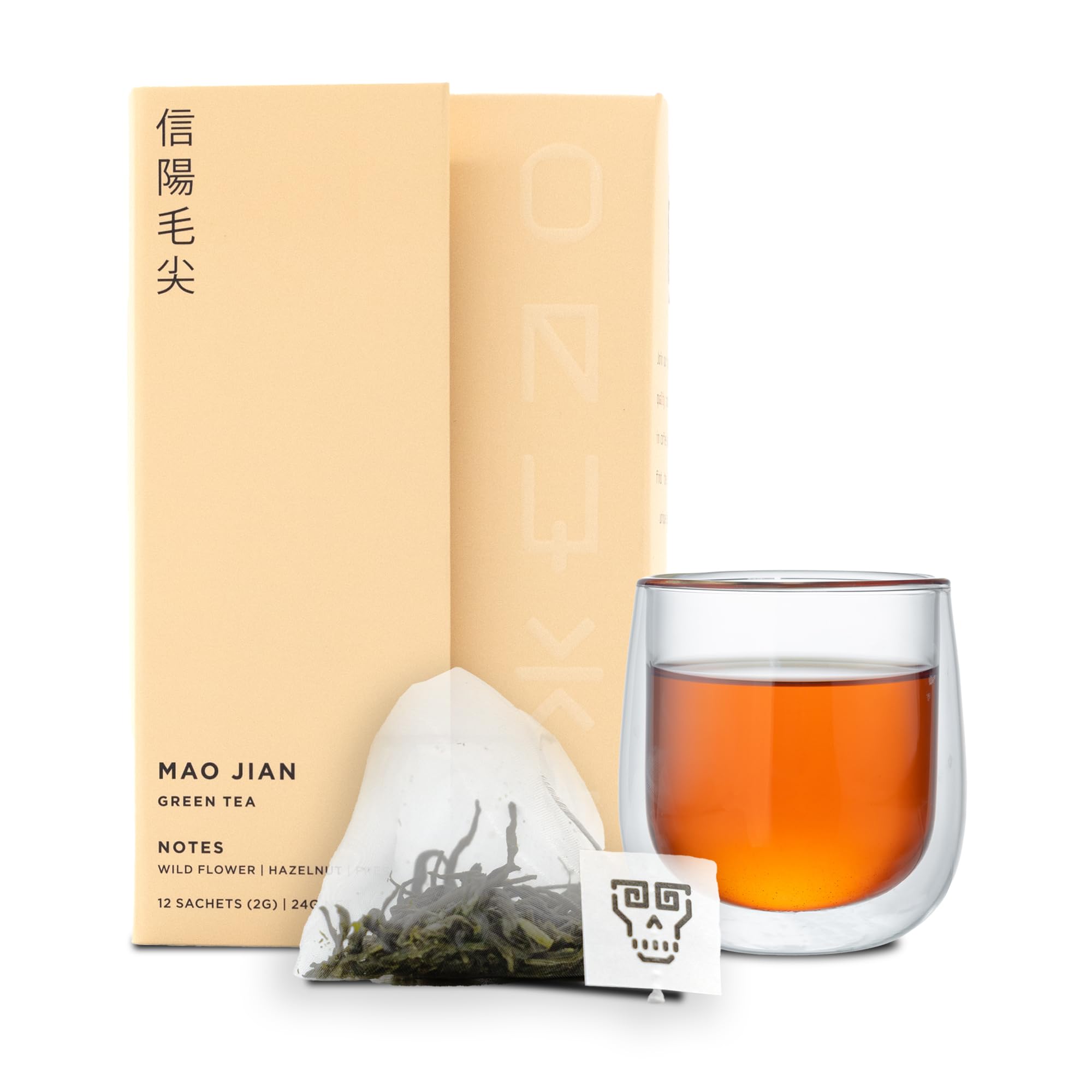 Onyx Coffee LabMao Jian Tea Bags (12 Count) – Chinese Green Tea Blend w/Floral & Umami Notes – Relaxing Specialty Tea