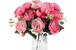 DEEMEI Artificial Peony Flower Silk Peonies Bouquet