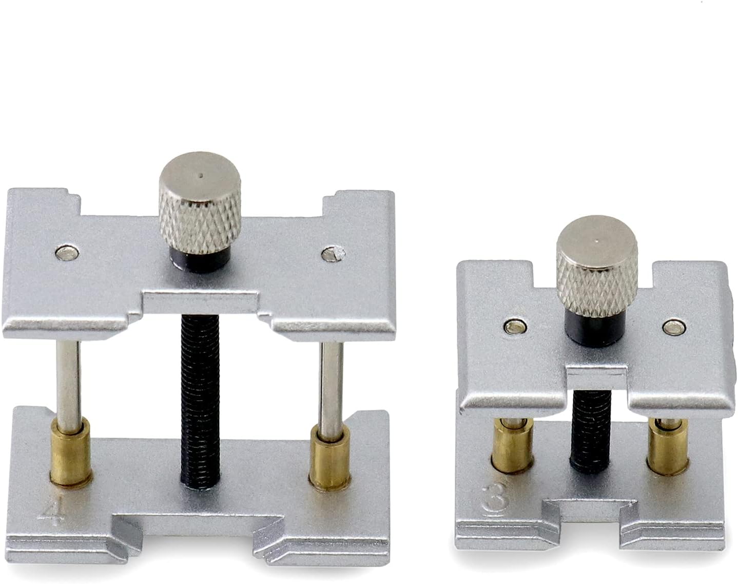 QWORK Watch Repair Tool, 1 Set (Large + Small) Watchmaking Clip, Watch Hand Removal Tool, Watch Movement Fixing Base, for Watchmakers & Hobbyists