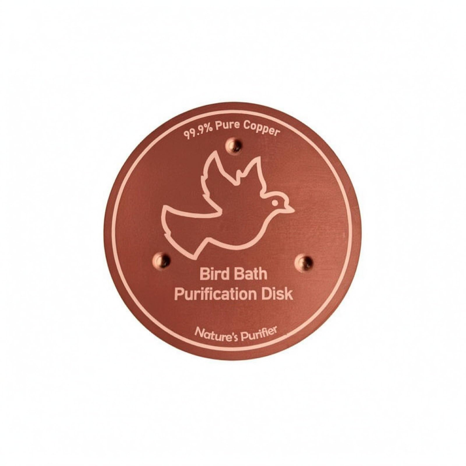 Etched Bird Bath Purification Disk Drilled Hole Birdbath Copper Disc Raised Fasteners Bird Bath Copper Plate Chemicalunrestricted, Style E|Home & Garden | Yard, Garden & Outdoor Living |-image-30