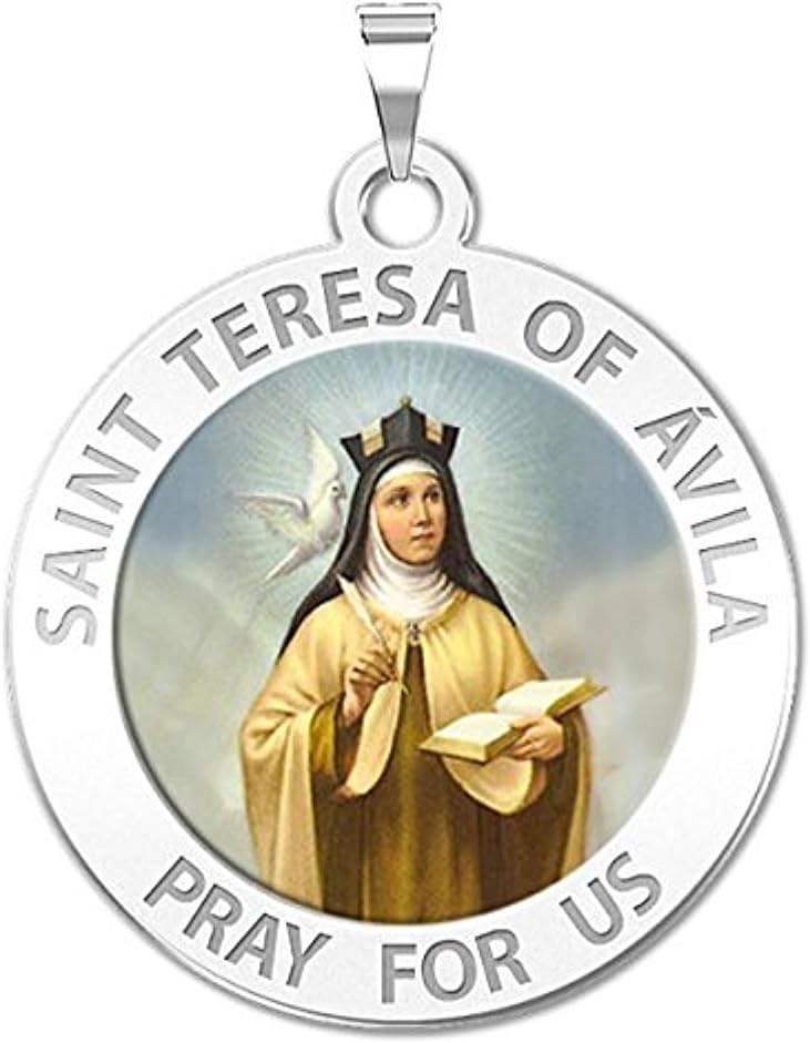 PicturesOnGold.com Saint Teresa of Avila Color - Available in Solid 10K And14K Yellow or White Gold, or Sterling Silver