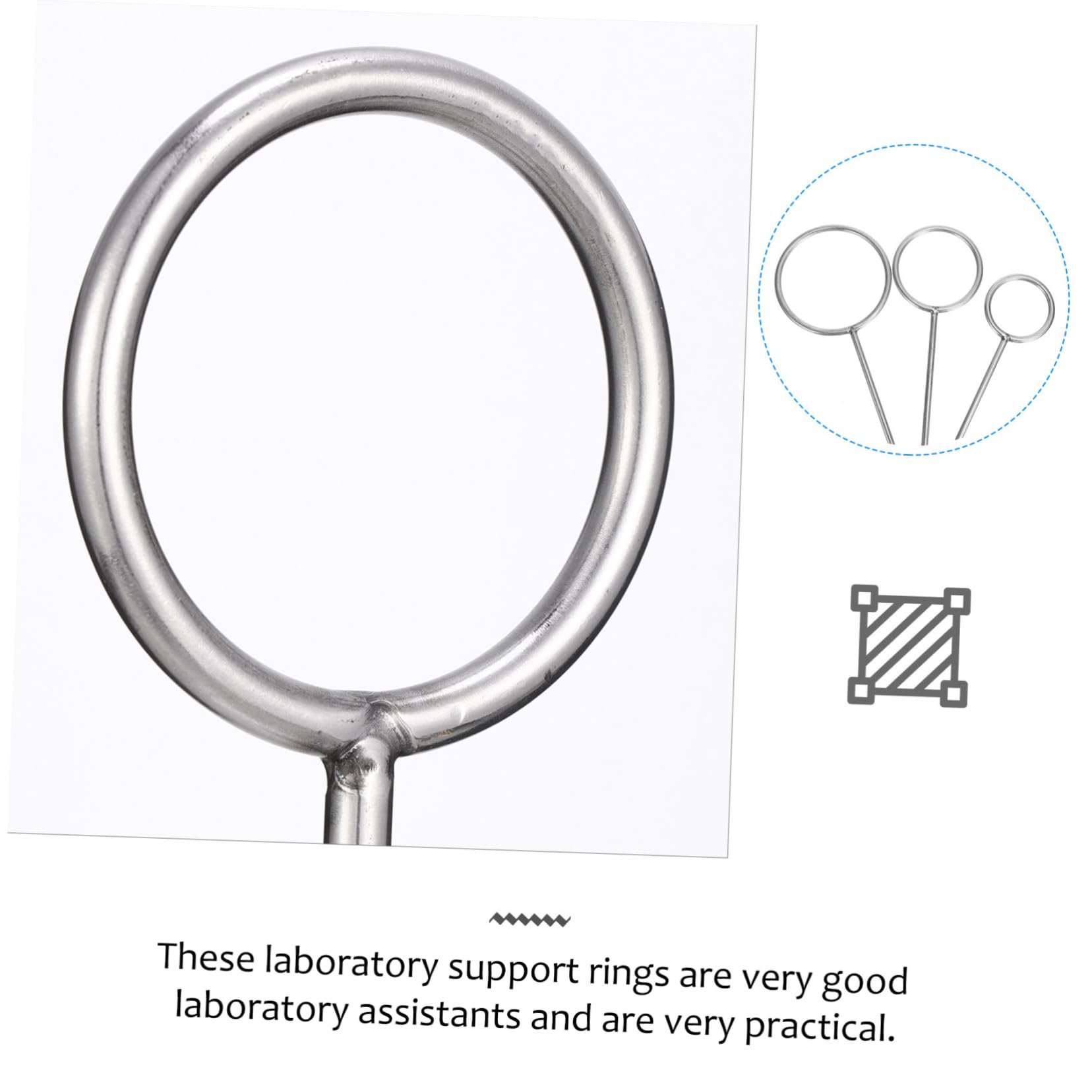 KICHOUSE Practical Laboratory Tools 3pcs Stainless Steel Support Ring for Laboratory Work Ring Stand