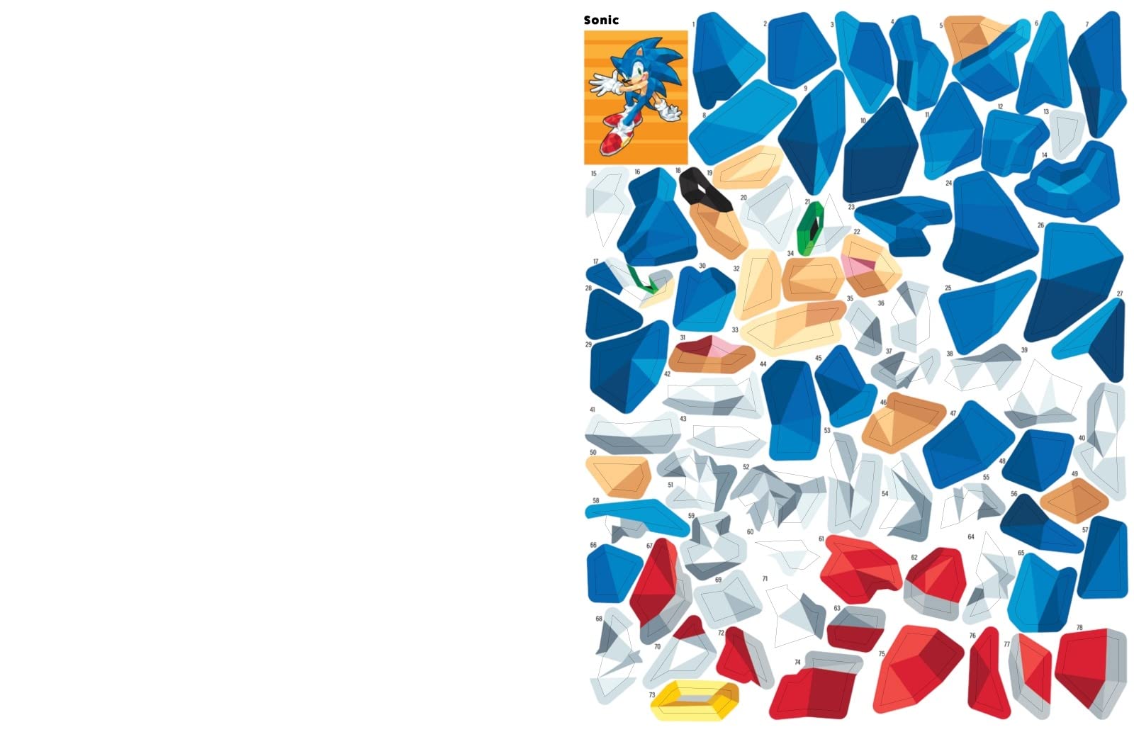 Sonic The Hedgehog. Colora con gli sticker