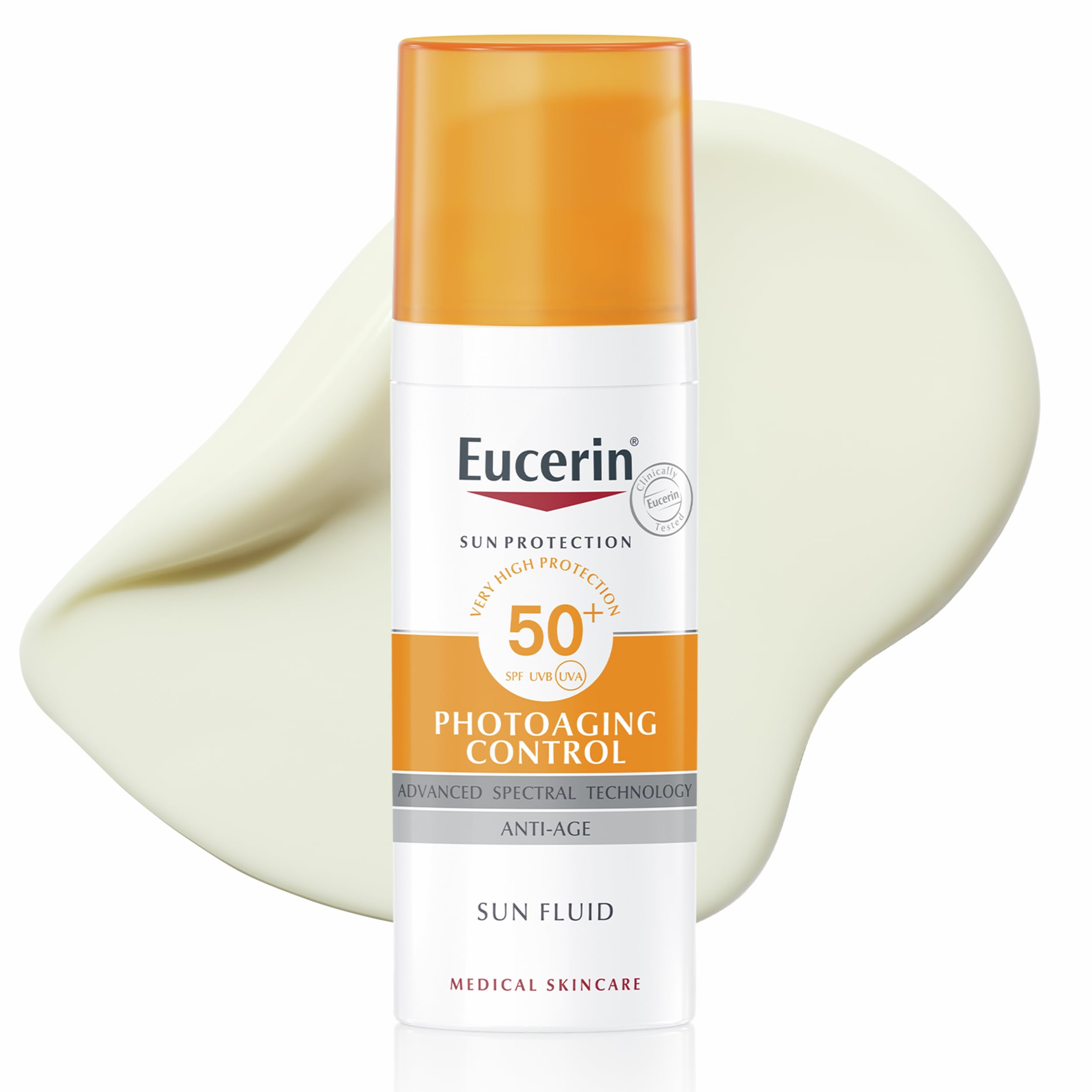 Photoageing Control Sun Fluid SPF 50+ 50ml, Advanced Protection from Sun-Induced Photoageing and Wrinkles, Anti-Age Facial Sunscreen with UV Filter and Hyaluronic Acid