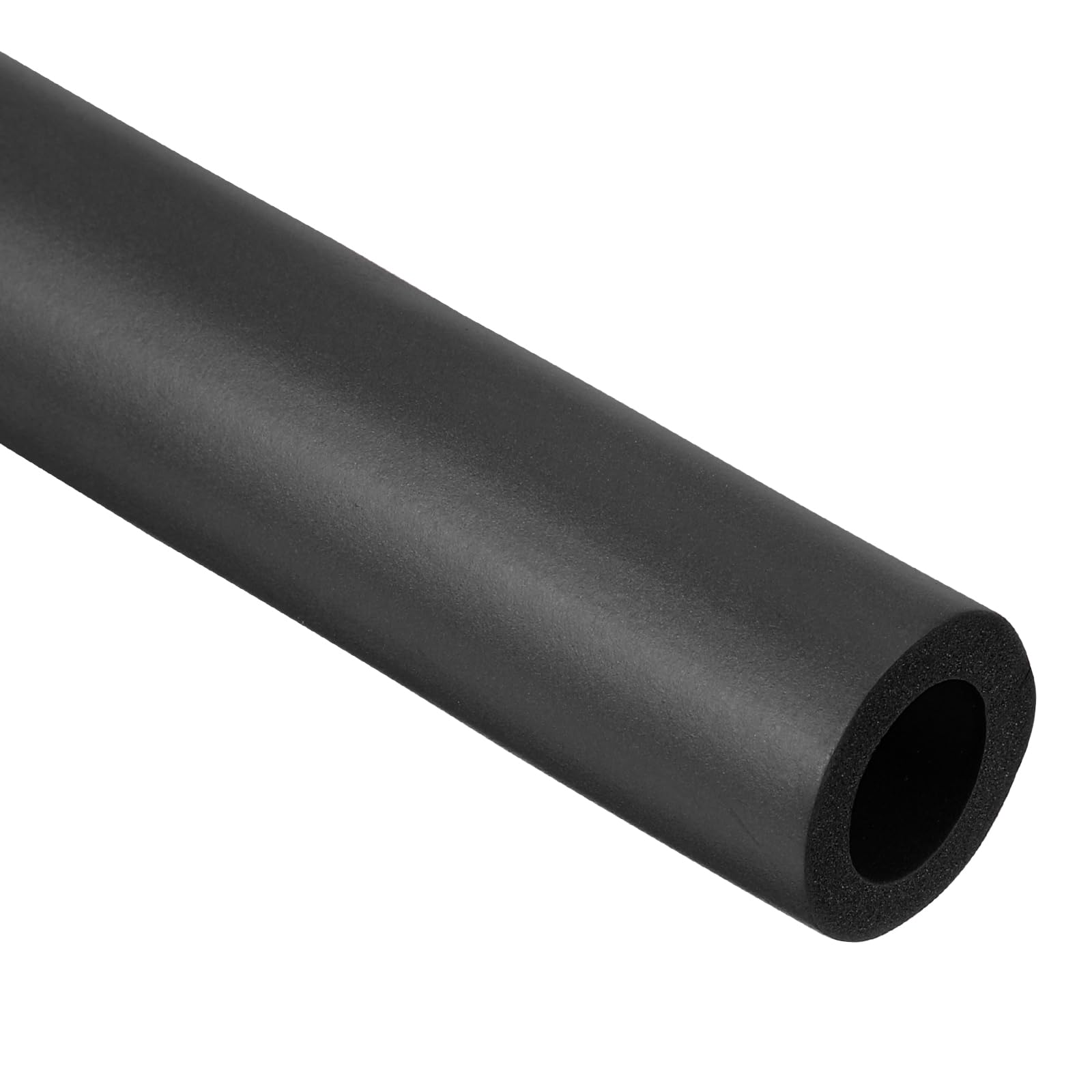 PATIKIL Pipe Insulation Foam Tube, 11/16" ID x 3.28Ft Foam Pipe Cover Foam Tubing for Handle Grip Support AC Unit Exercise Machine Roof Rack, Black