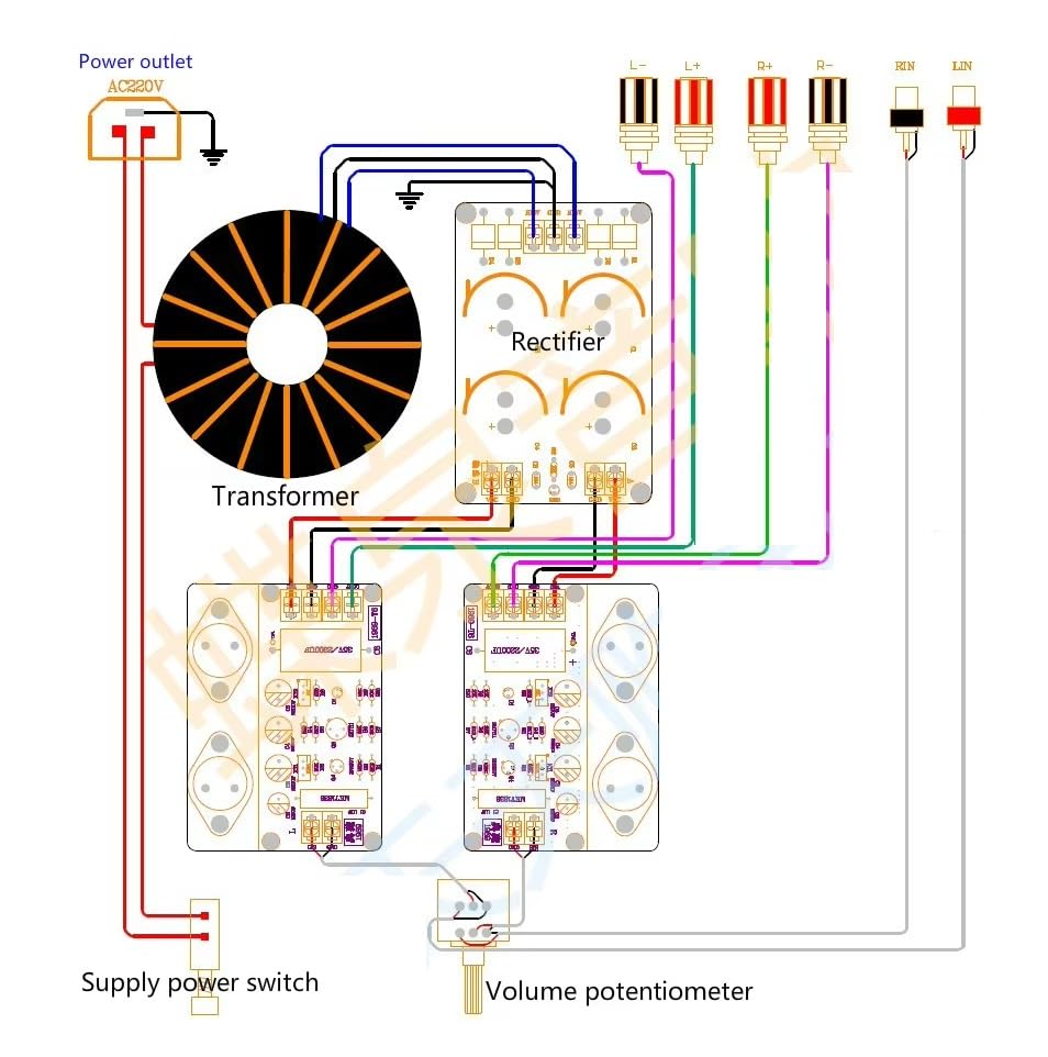 Wiring diagram for 1969 Class A Power Amplifier Boards