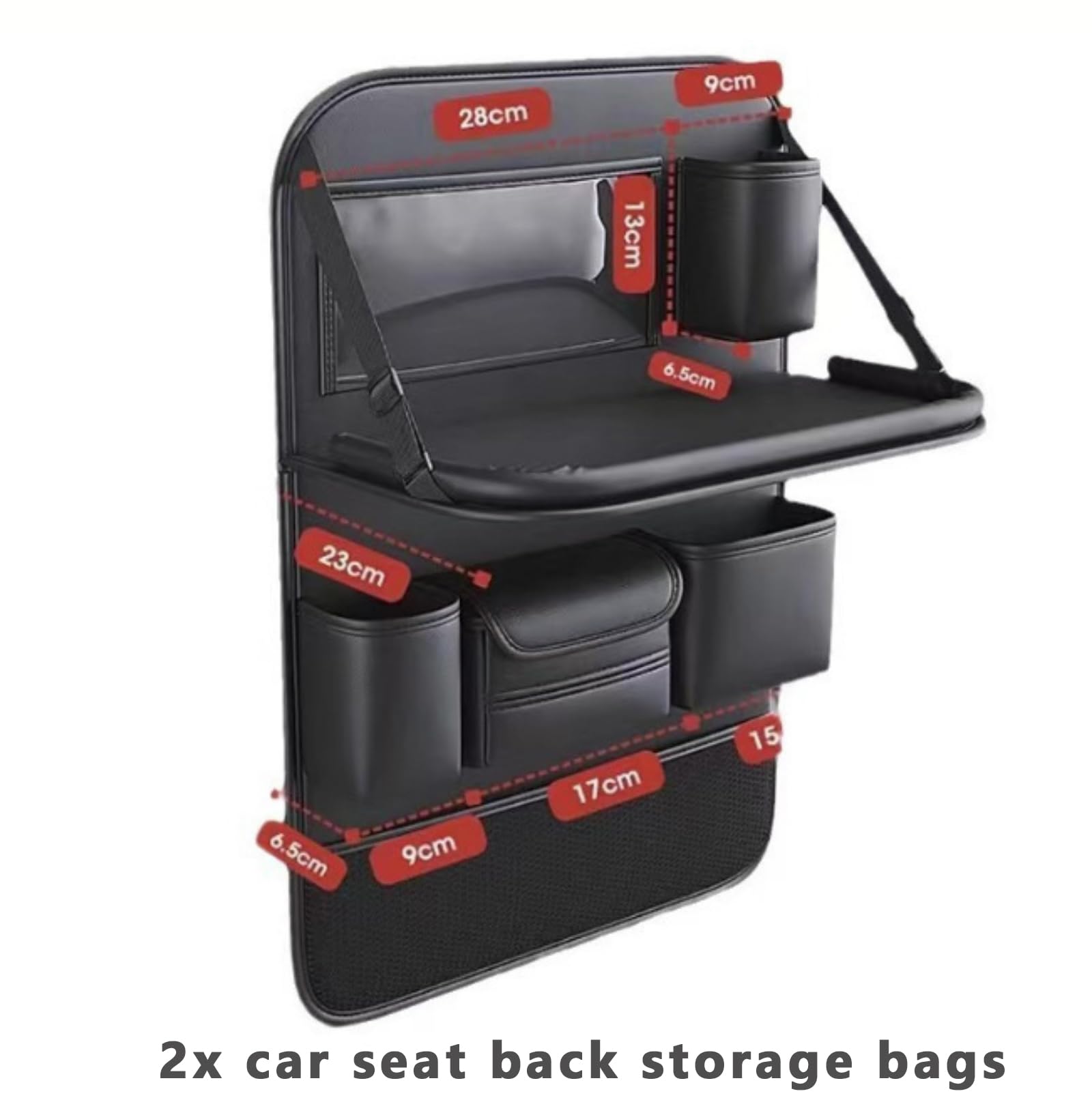 Organizador de Asiento de Coche para Chevrolet Aveo Sonic Aveo BoltImpala, Bolsa de Almacenamiento para Respaldo con Mesa Plegable, Protector de Asiento de Cuero PU Impermeable